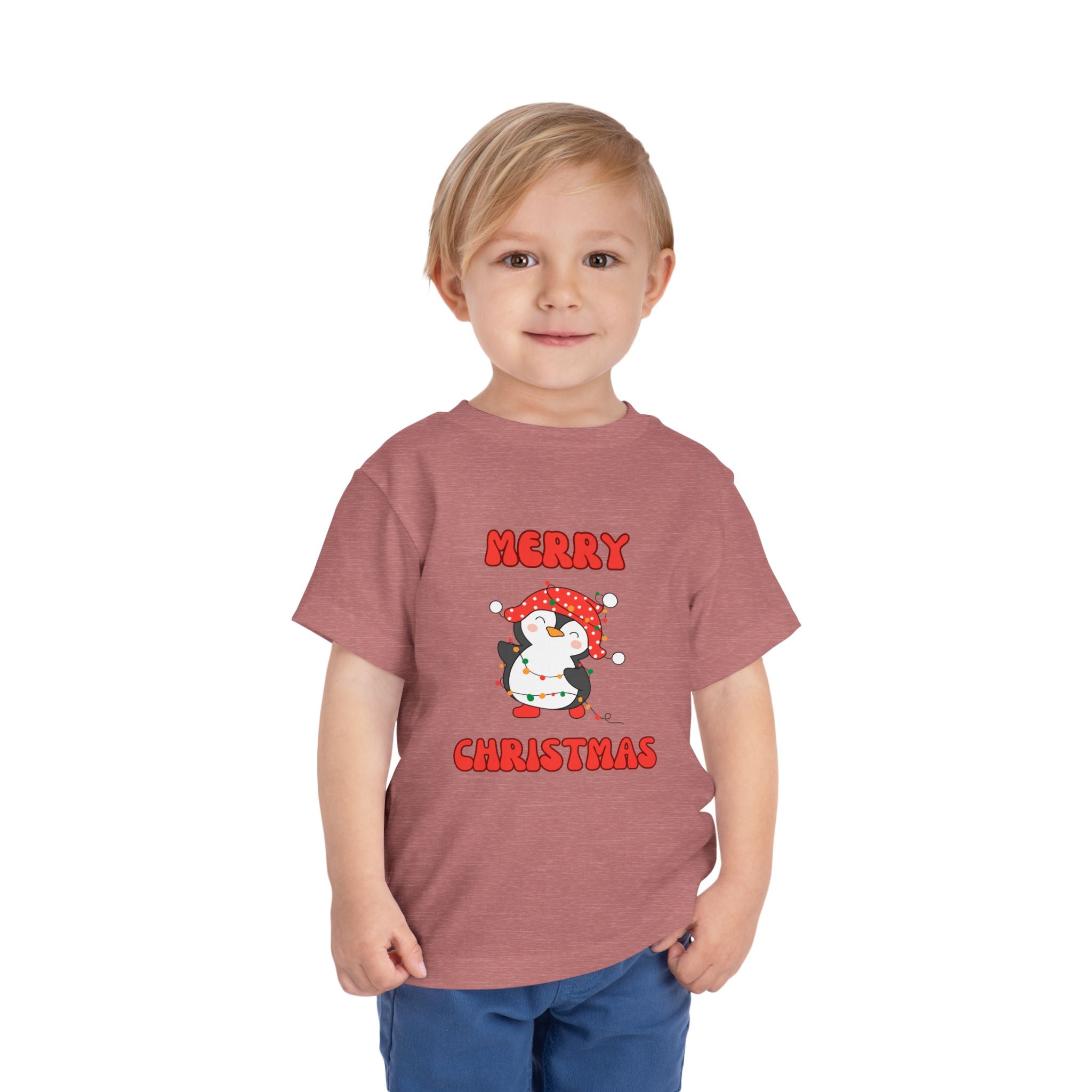 Merry Christmas Penguin Toddler Tee