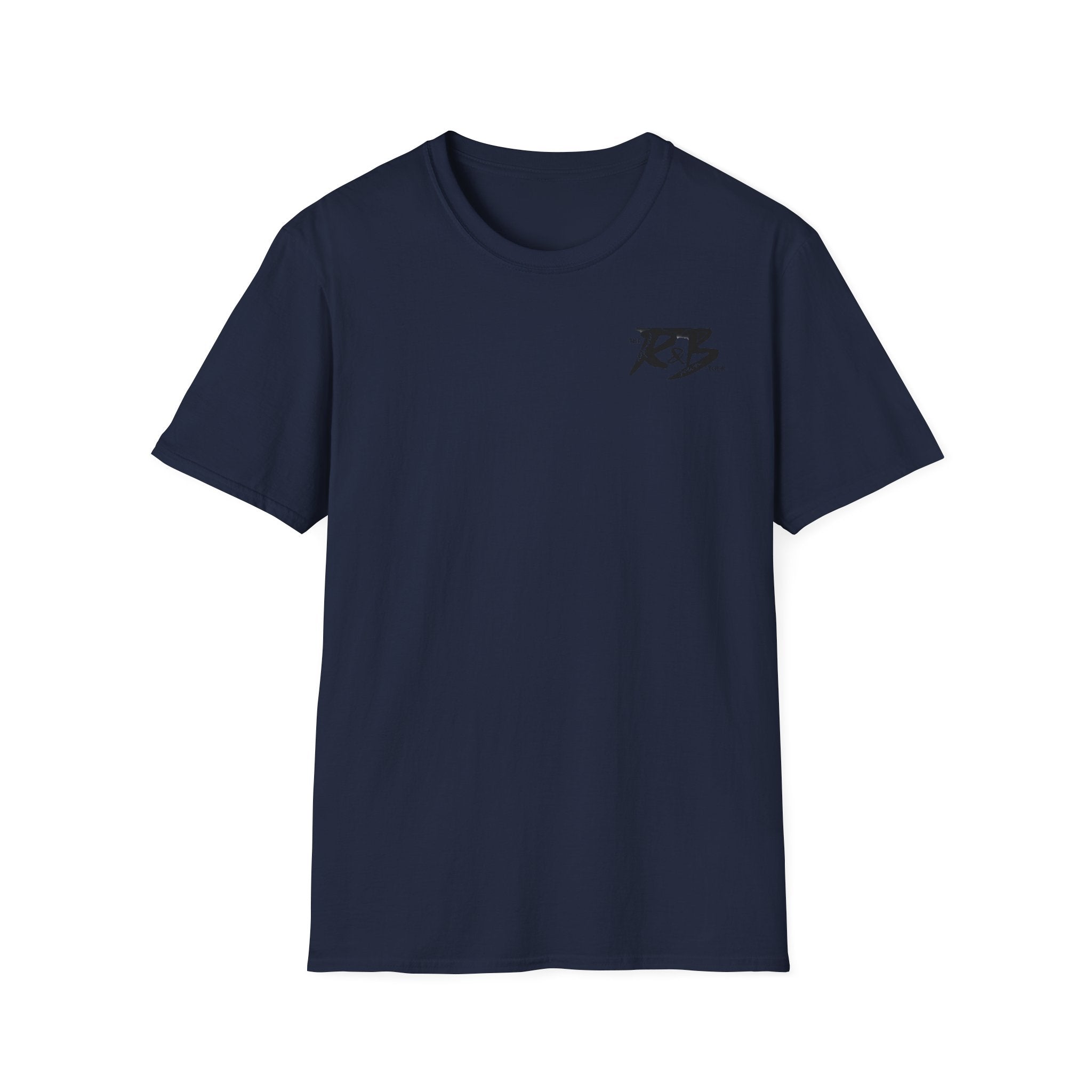 R&B Minimalist Logo T-Shirt — Retro Script Chest Print