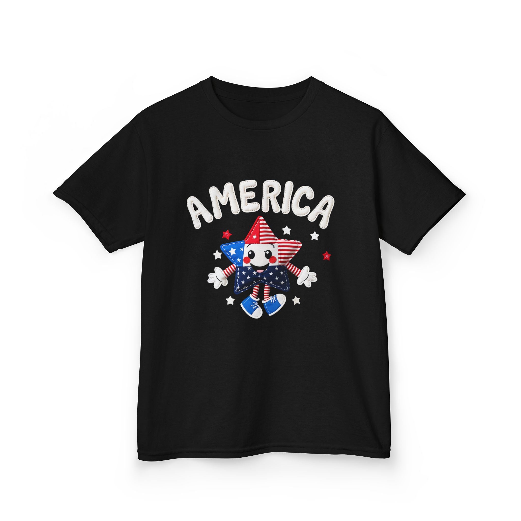 Kids Tee - Cute Patriotic Star 'America' Fourth of July Shirt