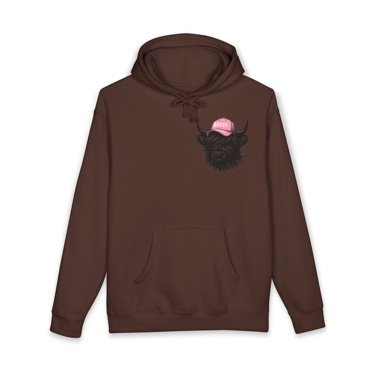 Bossy Heffa Hoodie — "I’m Her Heffa Just Ask Me" Highland Cow Pullover