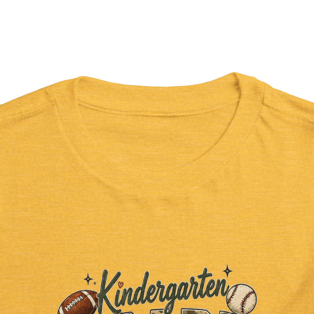 Kindergarten Grade Toddler Tee — Cute Back-to-School Football & Backpack Shirt