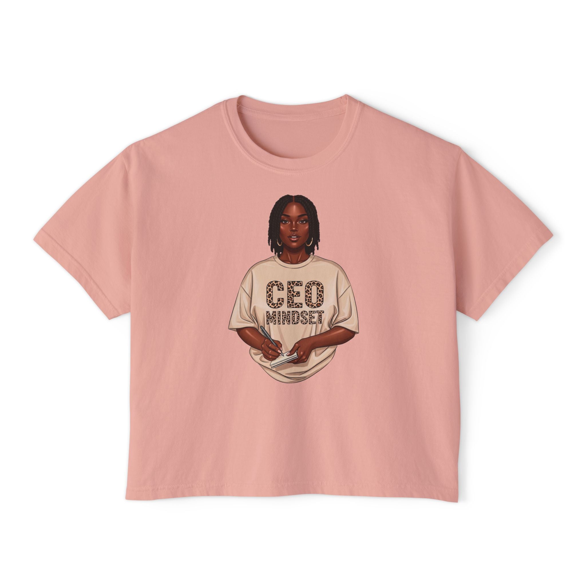 CEO Mindset Boxy Tee — Women's Empowerment Cropped T‑Shirt
