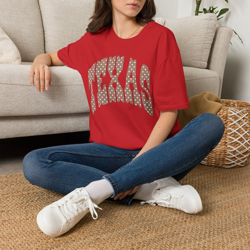 Texas Polka Dot Tee — Retro Western State Graphic T-Shirt