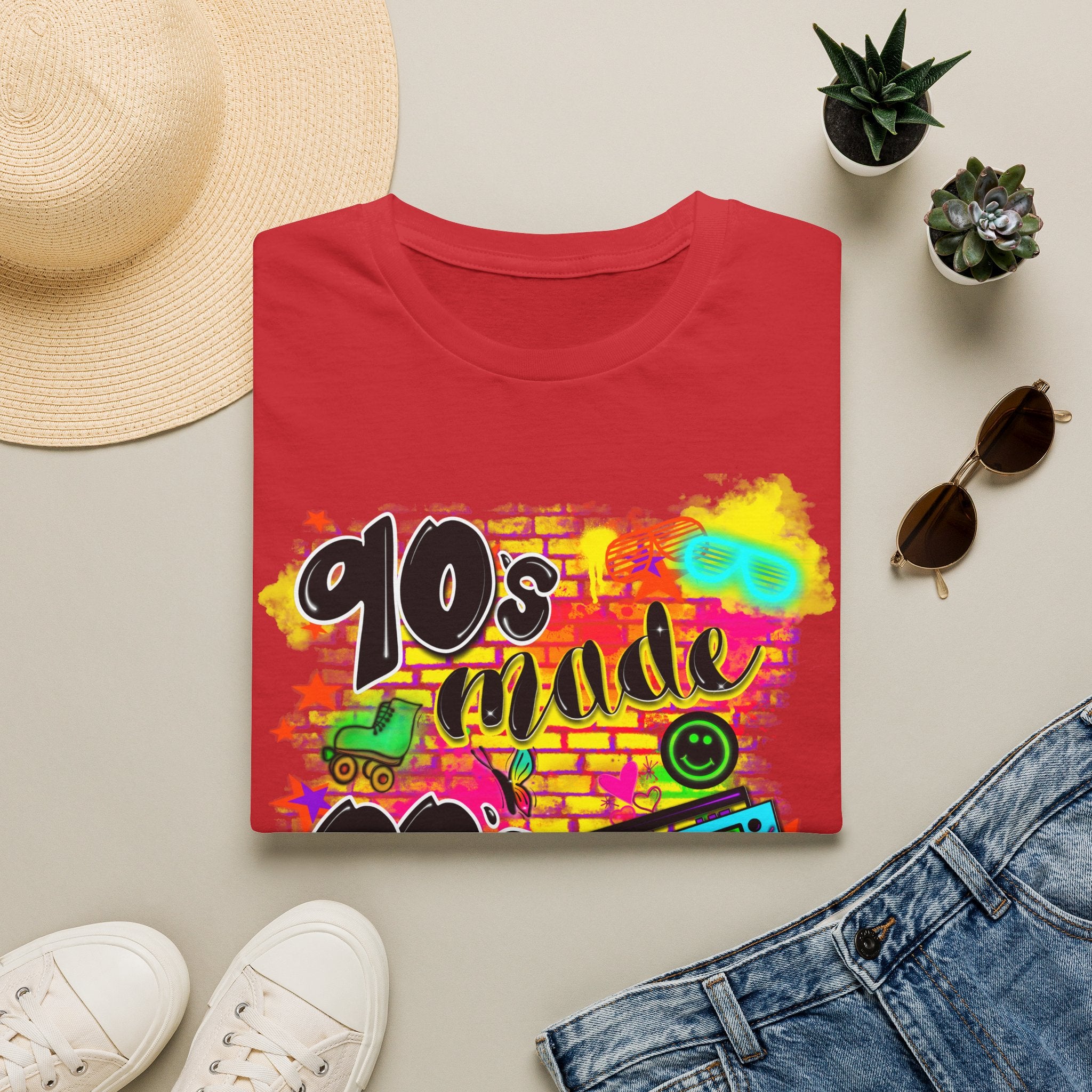 90s Vibes T-Shirt — '90s Made, 00s Raised' Retro Graffiti Tee