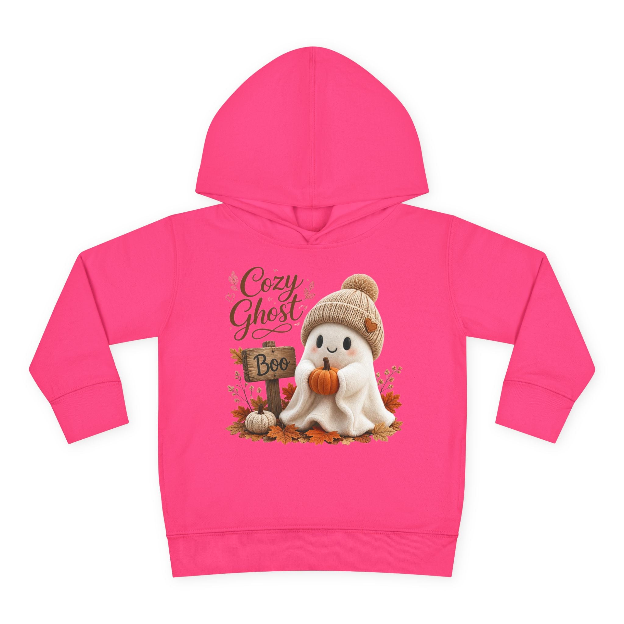 Toddler Hoodie – 'Cozy Ghost' Fall Halloween Pullover