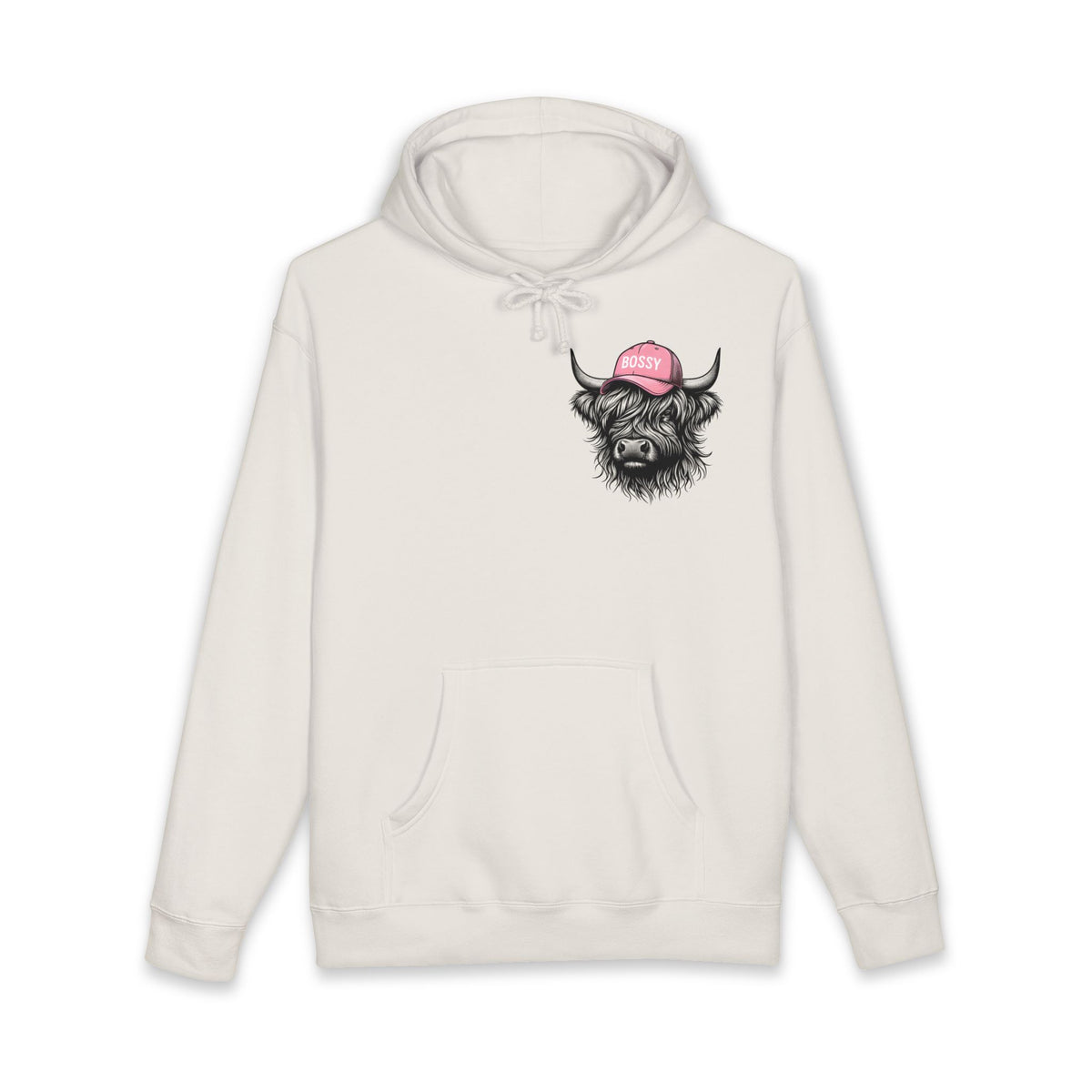 Bossy Heffa Hoodie — "I’m Her Heffa Just Ask Me" Highland Cow Pullover