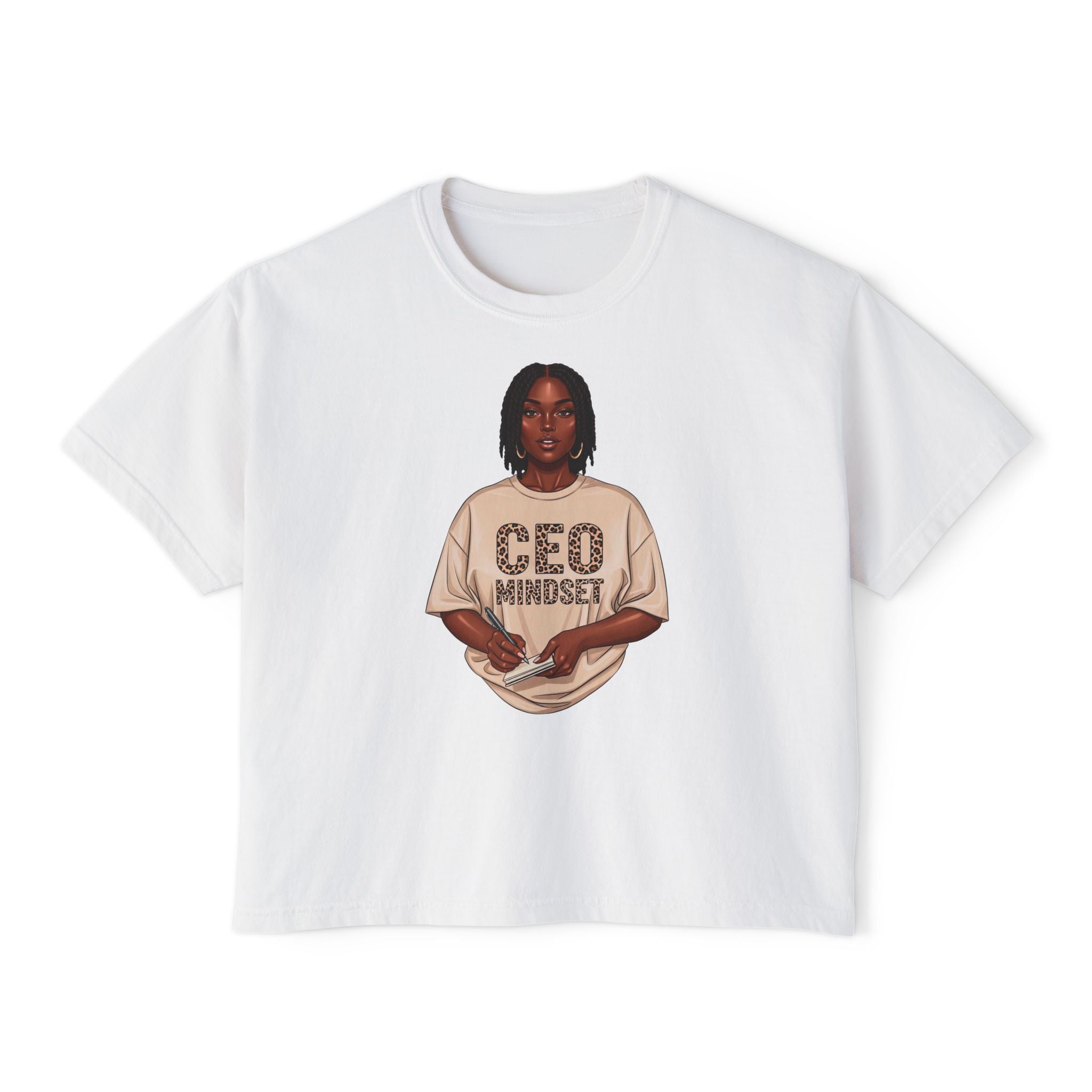 CEO Mindset Boxy Tee — Women's Empowerment Cropped T‑Shirt