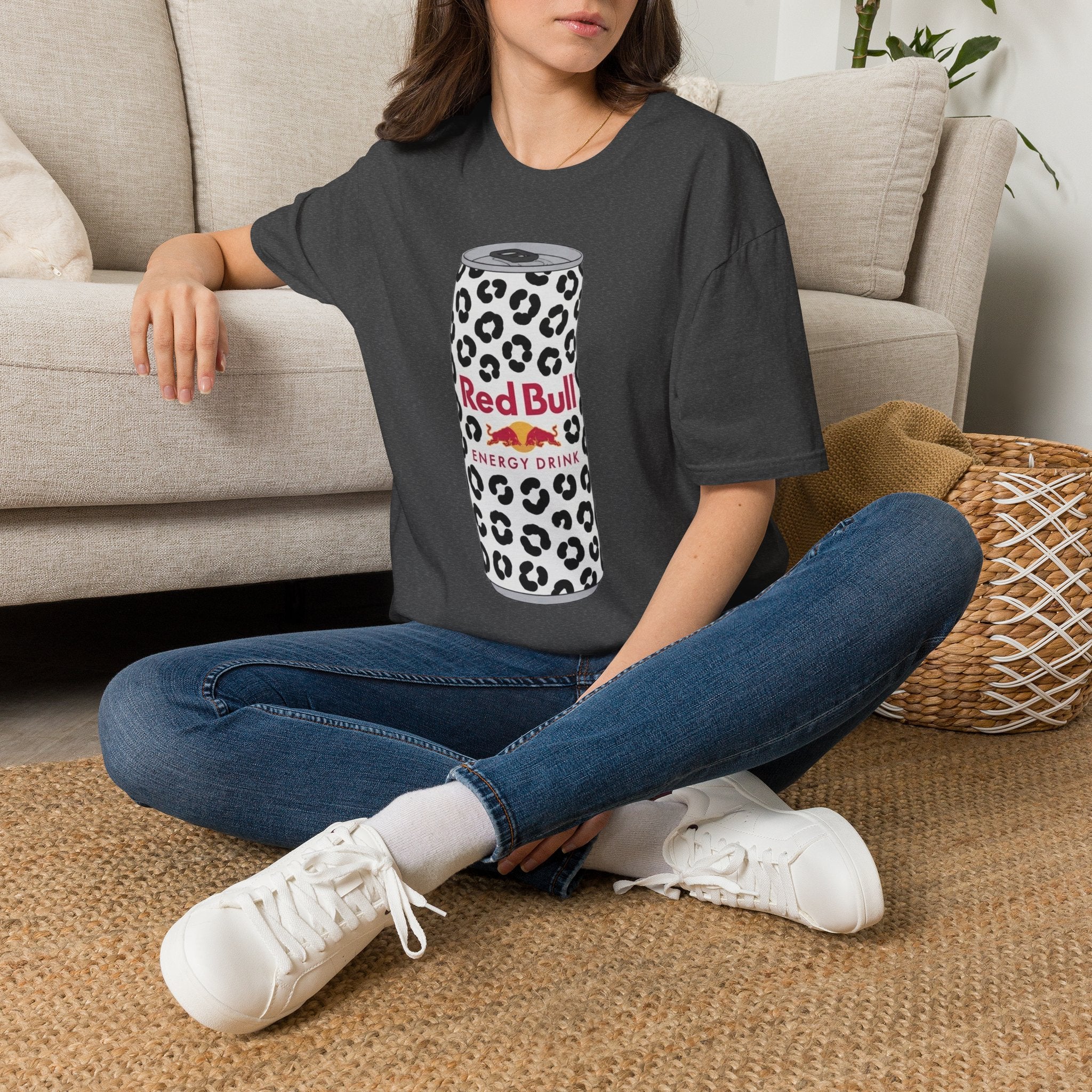 Red Bull Leopard Can T‑Shirt — Retro Energy Drink Graphic Tee