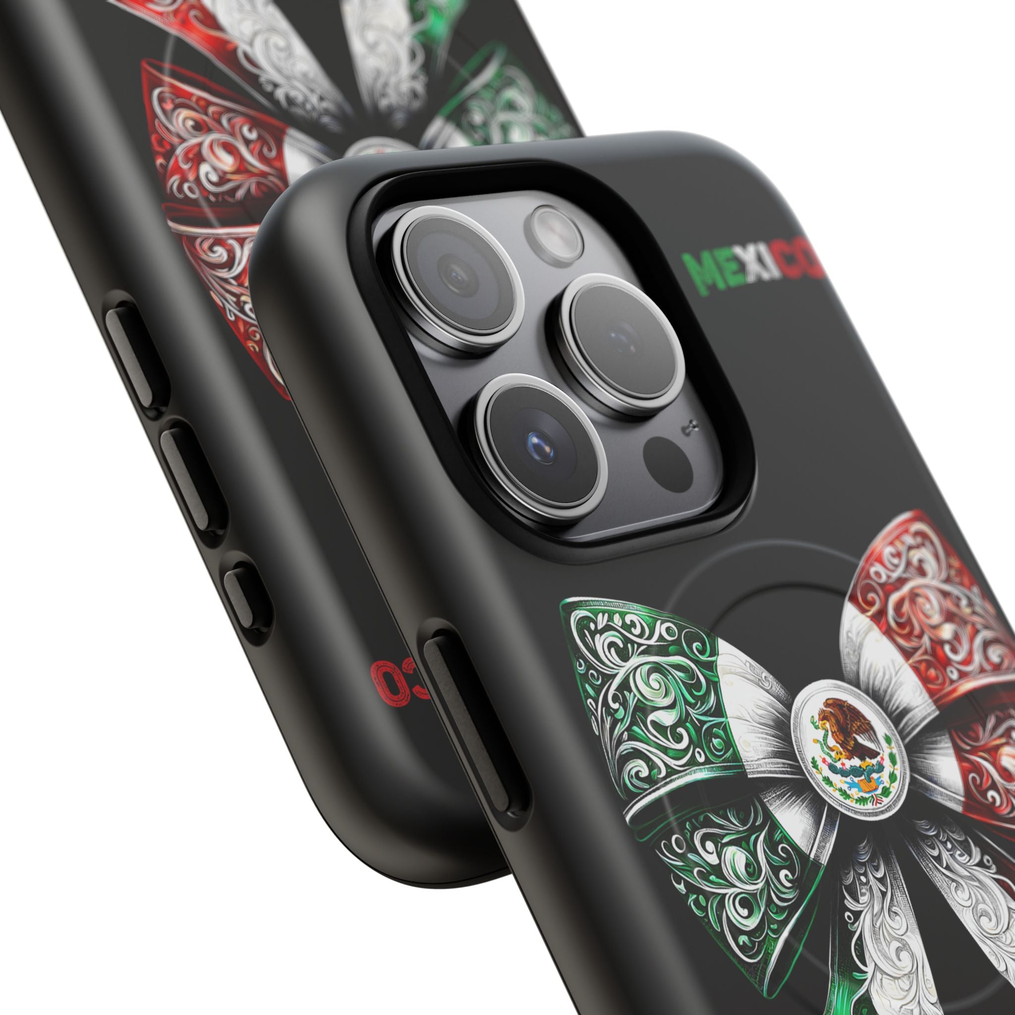 Mexican Flag Bow Tough Magnetic Phone Case — Patriotic Mexico iPhone Cover