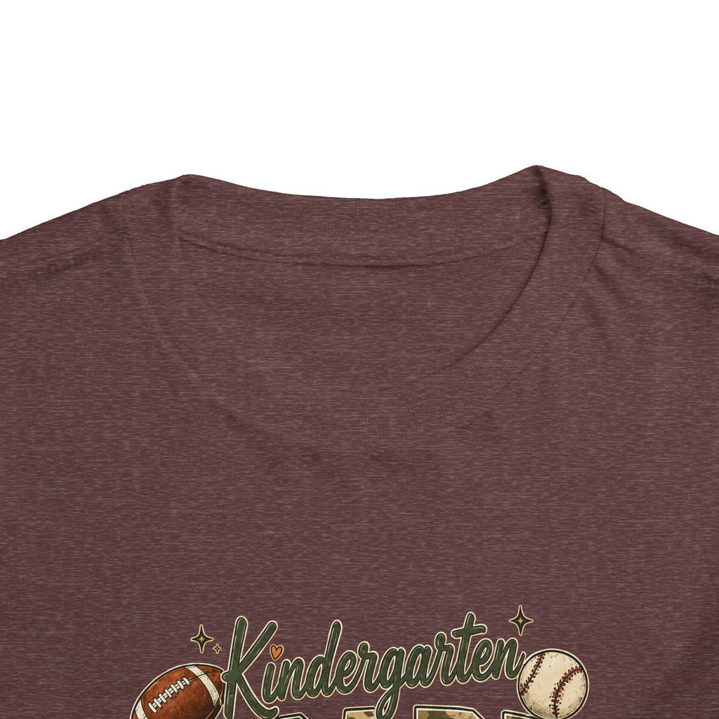 Kindergarten Grade Toddler Tee — Cute Back-to-School Football & Backpack Shirt