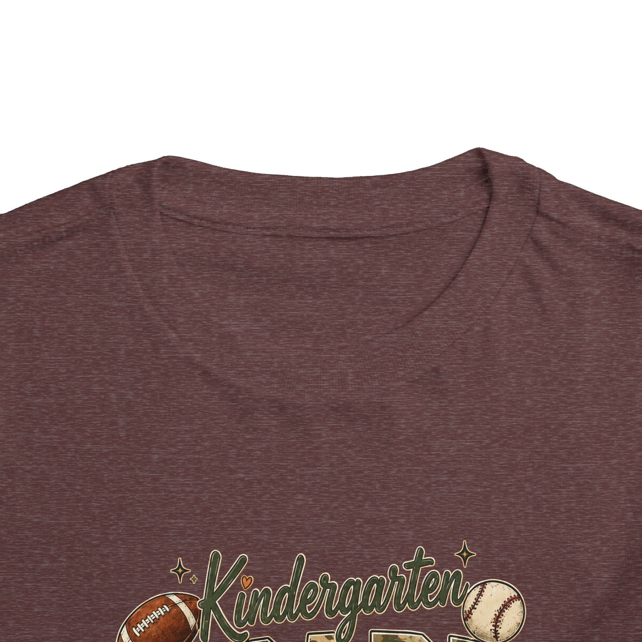 Kindergarten Grade Toddler Tee — Cute Back-to-School Football & Backpack Shirt
