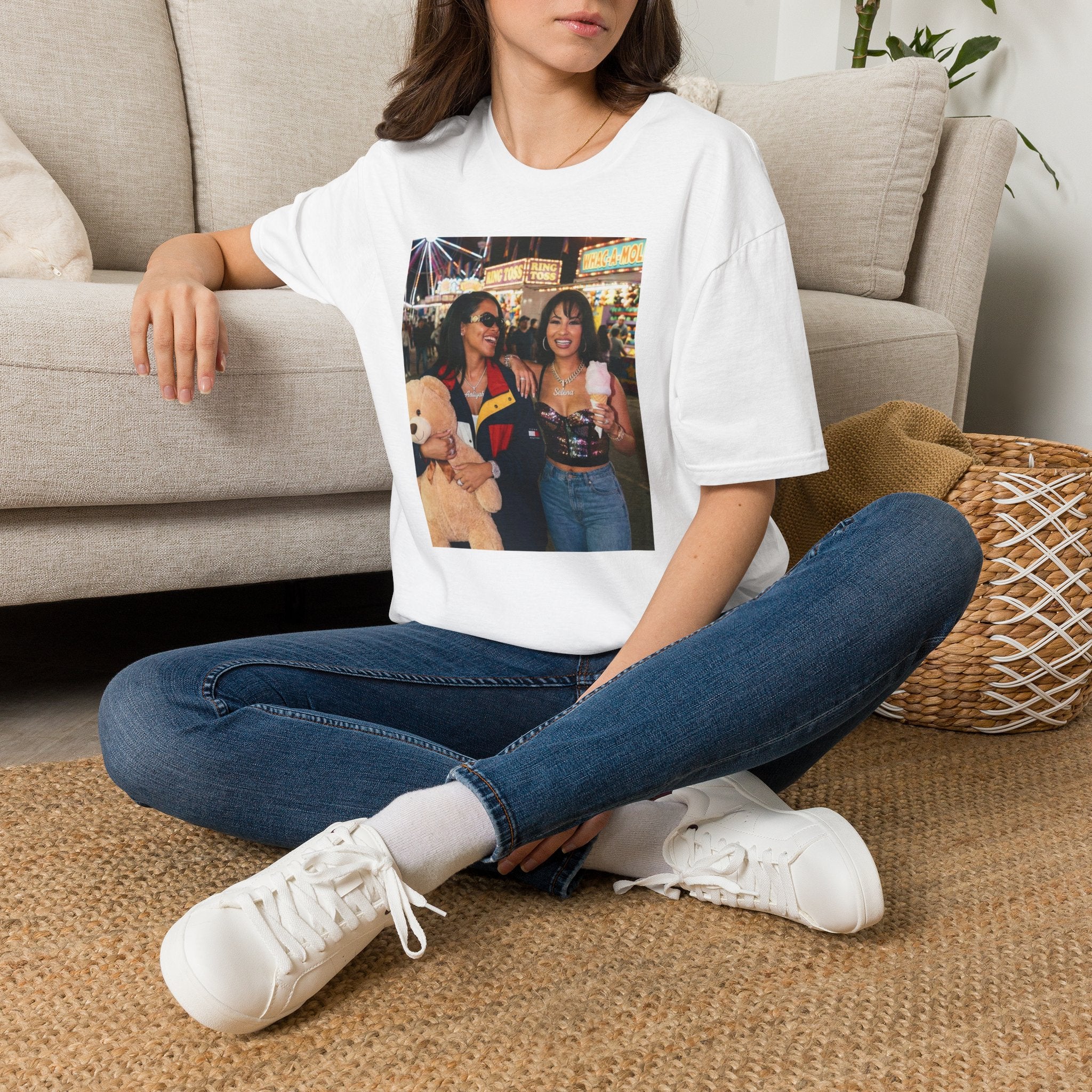 Photo Carnival T‑Shirt — Retro Fair Friends Tee (Cotton Graphic)