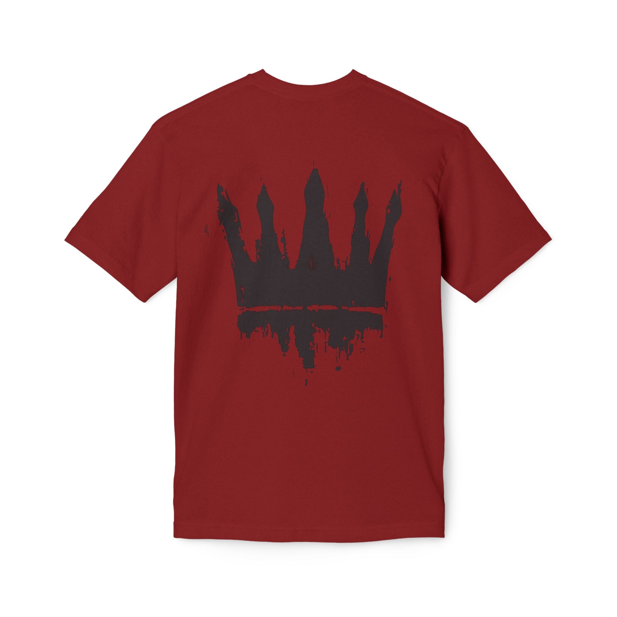 Crown Graphic T-Shirt — Grunge Black Paint Crown Back Print