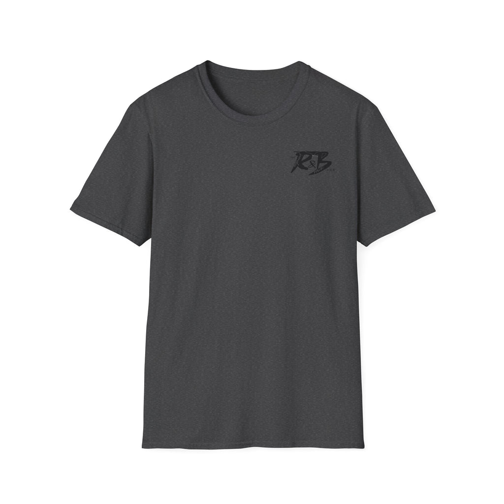 R&B Minimalist Logo T-Shirt — Retro Script Chest Print