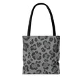 Leopard Print Tote Bag — Grey Animal Pattern All-Over-Print Tote
