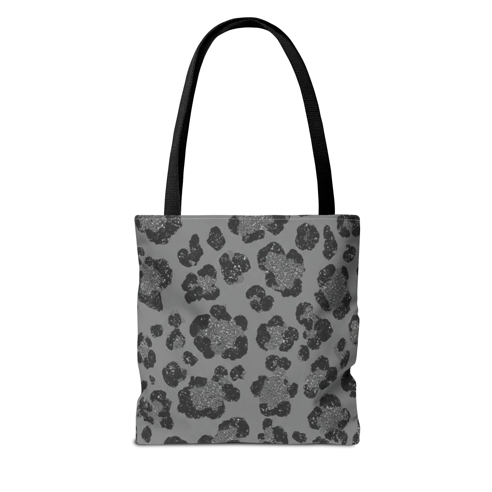 Leopard Print Tote Bag — Grey Animal Pattern All-Over-Print Tote