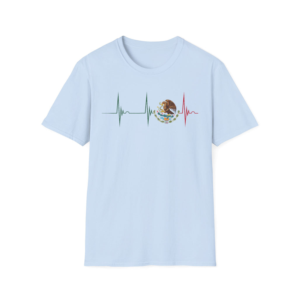 Mexican Heartbeat T-Shirt — Mexican Flag Eagle ECG Graphic Tee