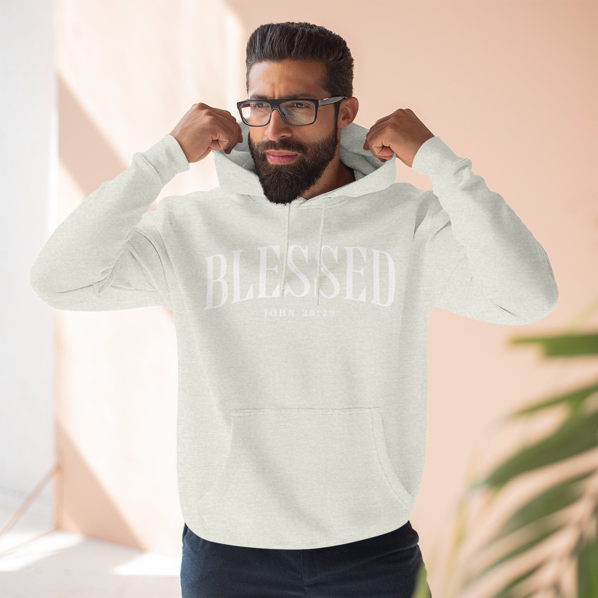 Blessed Fleece Hoodie — Cozy "BLESSED" Pullover for Faith & Everyday Comfort