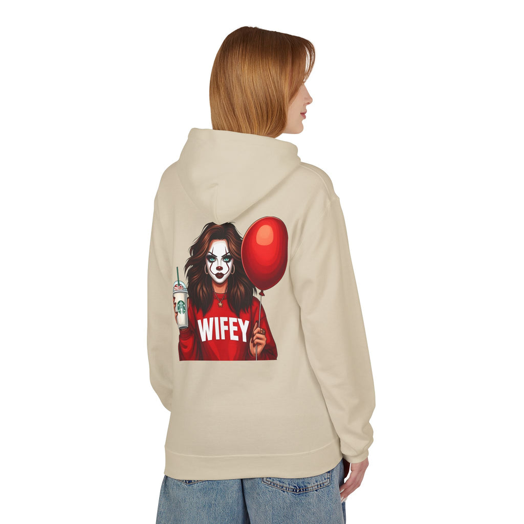 Horror Clown Girl Hoodie – Dark Balloon Graphic Pullover