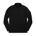 MAMA distressed block letters Quarter-Zip Pullover | Embroidered chest logo