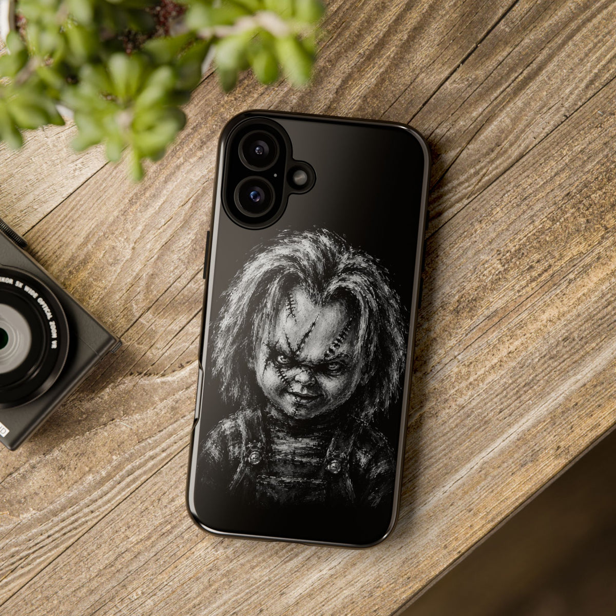 Horror Doll Phone Case - Chucky-Inspired Creepy Portrait Tough Case