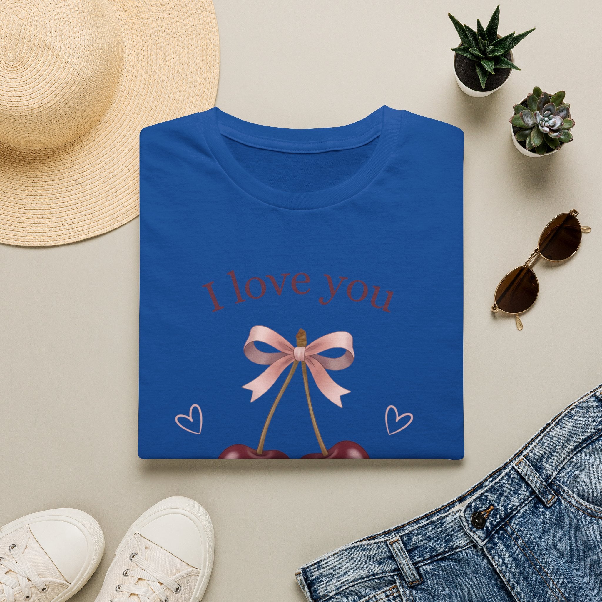 I Love You Cherry Much T-Shirt — Cute Cherry Graphic Valentine Tee
