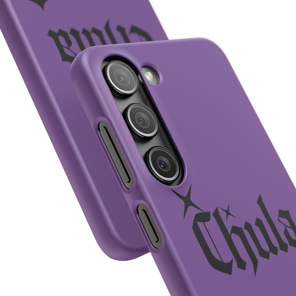 Chula Gothic Script Phone Case | Purple Snap Case
