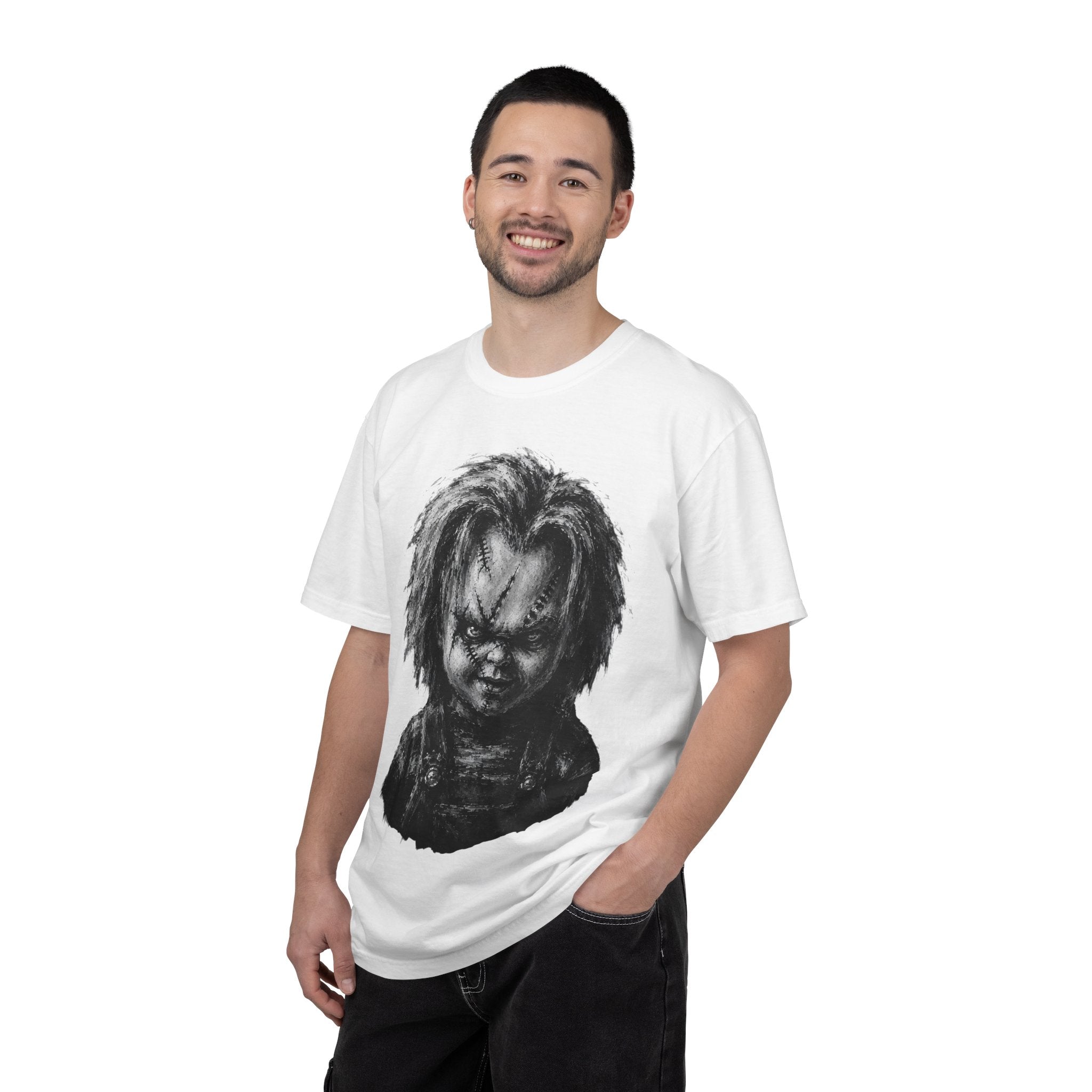 Portrait T-Shirt — Creepy Horror Doll Graphic Tee