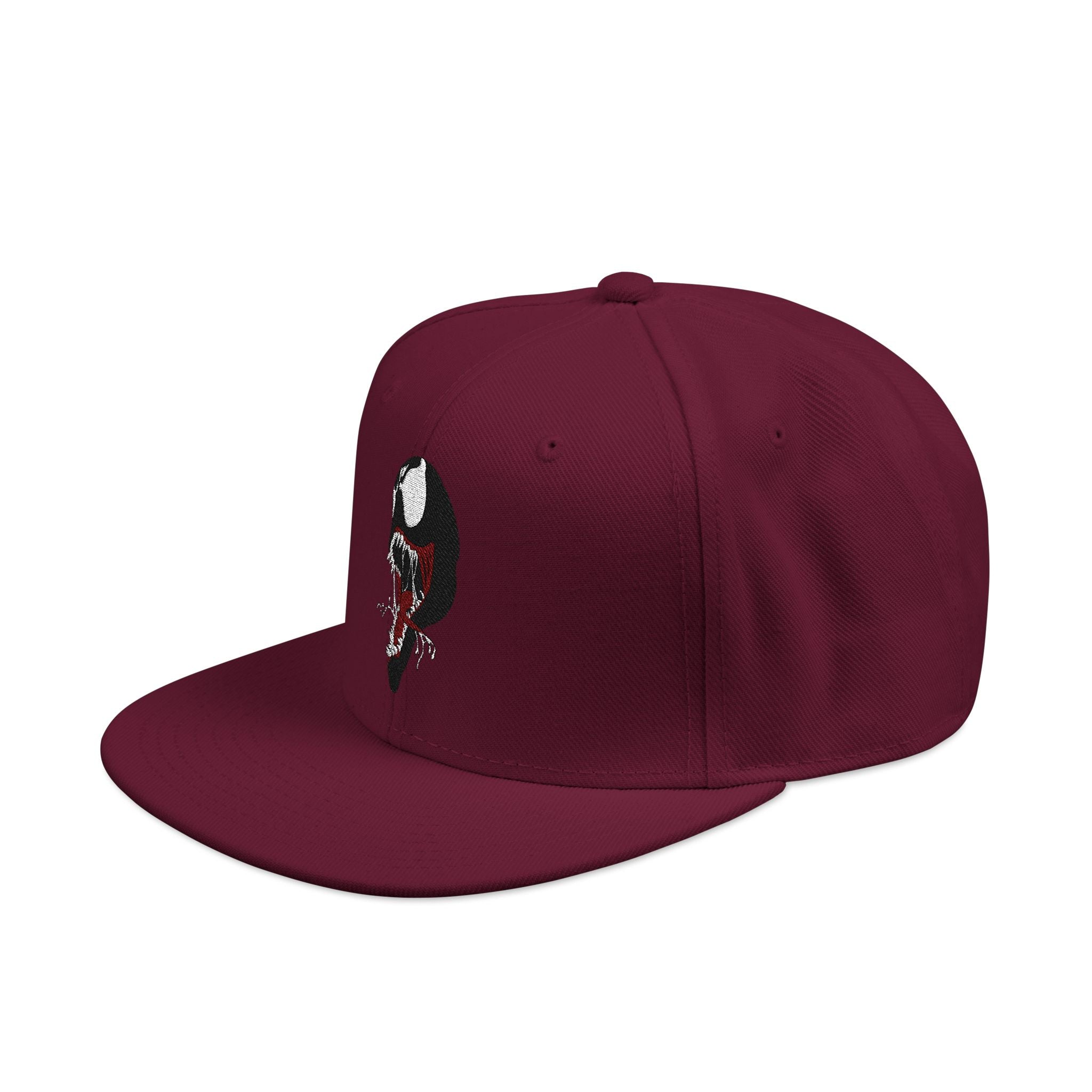 Embroidered Skull & Roses Snapback Hat — Gothic Streetwear Cap