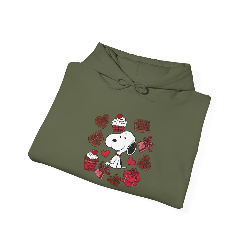 Snoopy Valentine Heart Hoodie | Cute Chocolate Cupcake Love Design