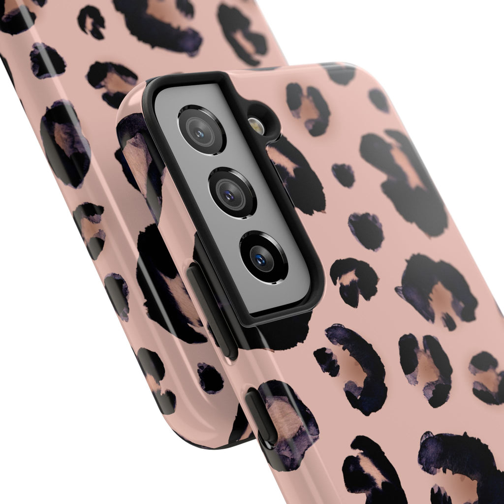 Leopard Print Tough Phone Case — Pink Animal Print Protective Cover