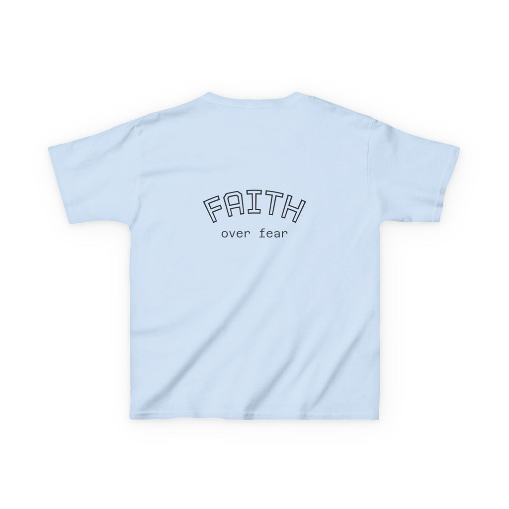 Faith Over Fear Kids T-Shirt | Christian Typography Tee