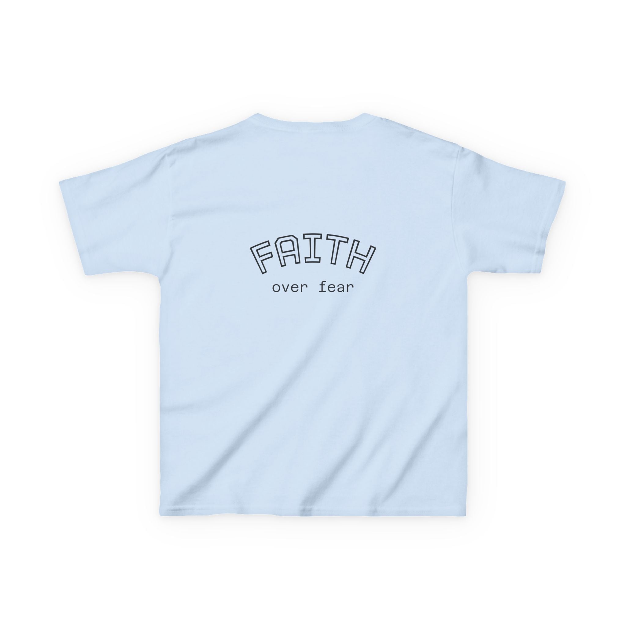 Faith Over Fear Kids T-Shirt | Christian Typography Tee