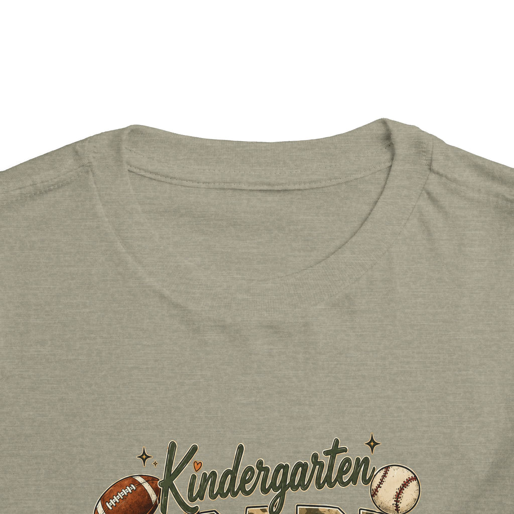 Kindergarten Grade Toddler Tee — Cute Back-to-School Football & Backpack Shirt