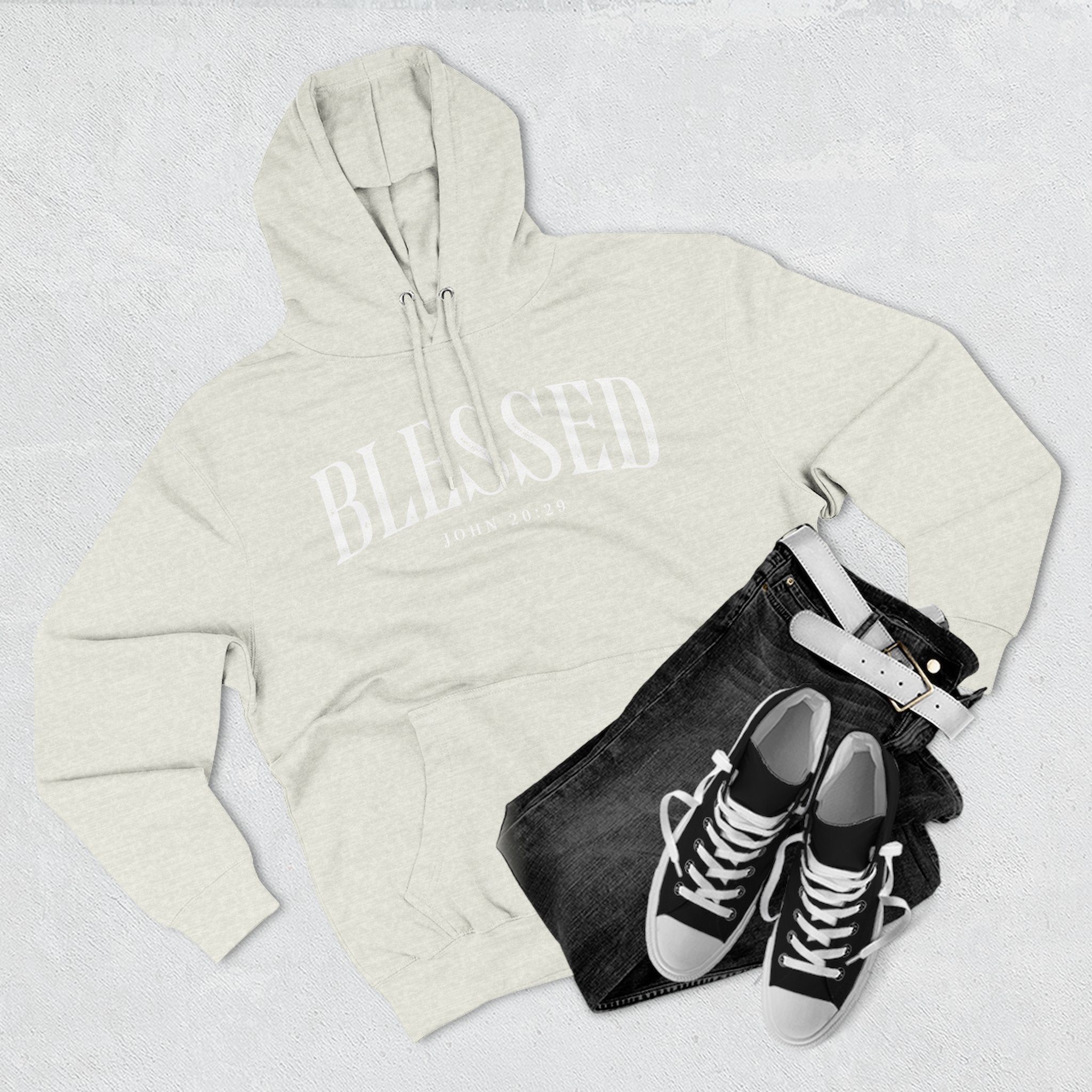 Blessed Fleece Hoodie — Cozy "BLESSED" Pullover for Faith & Everyday Comfort