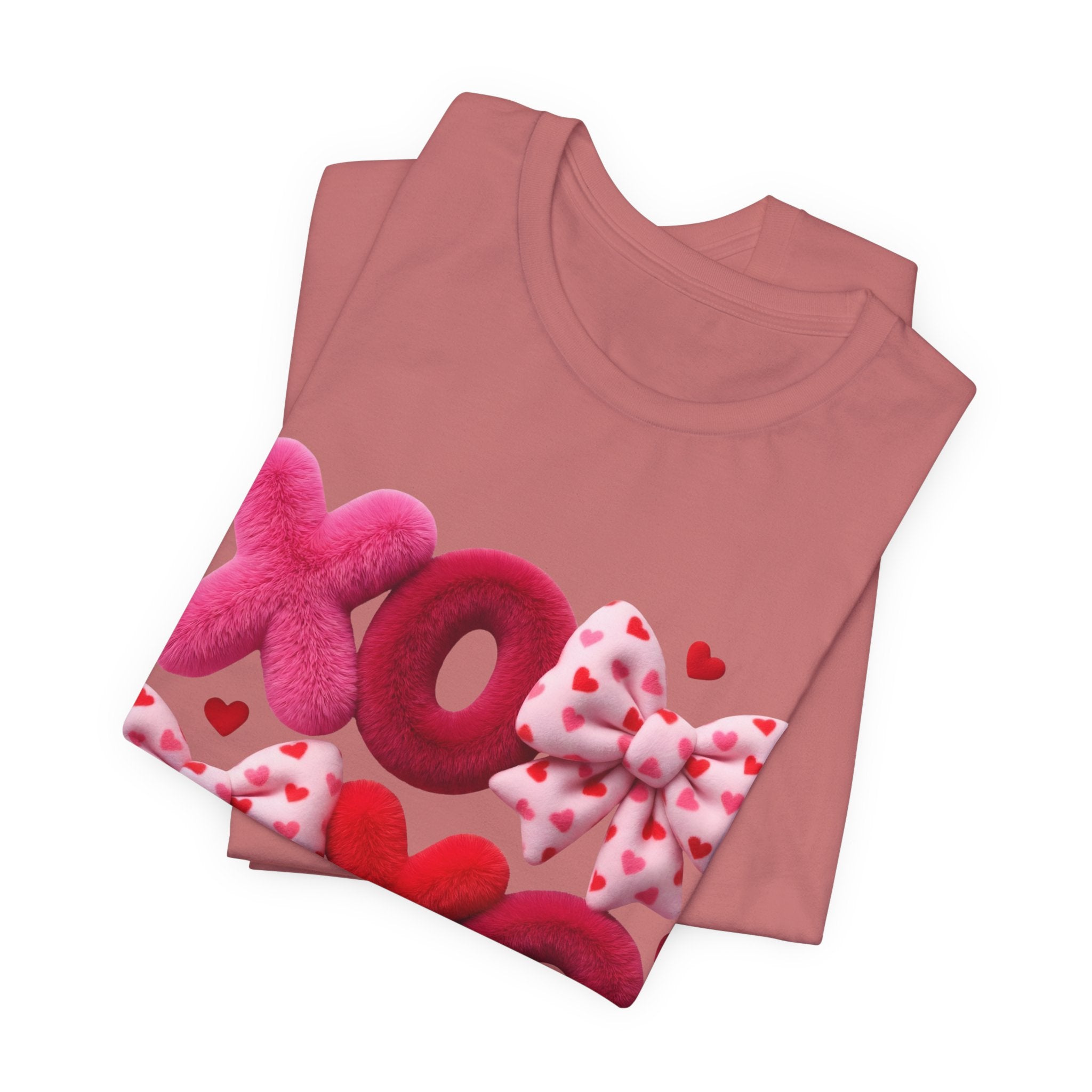 XOXO Bow Hearts T-Shirt | Love Scribble Back Tee