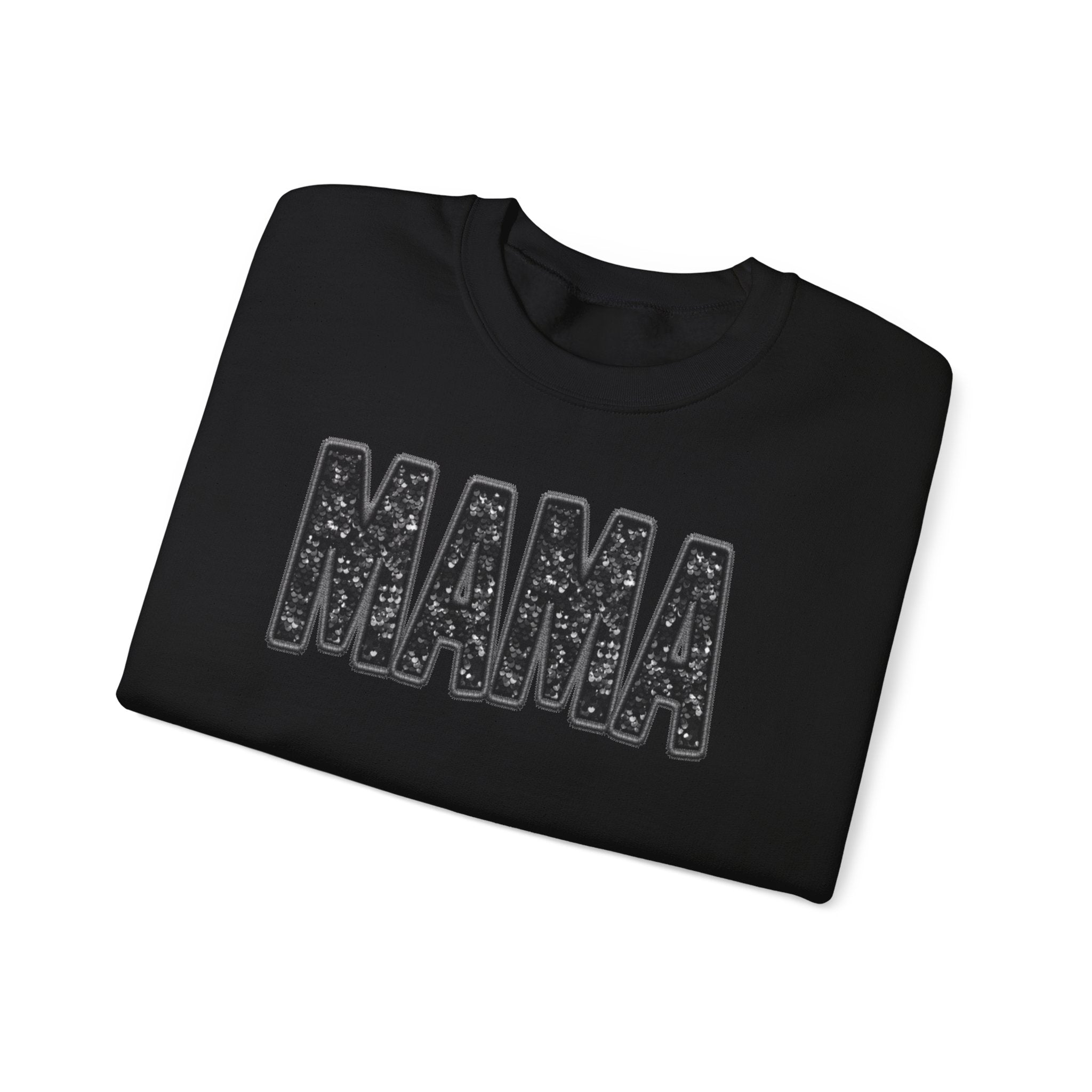 MAMA Glitter Block Letters Sweatshirt | Mama Shirt
