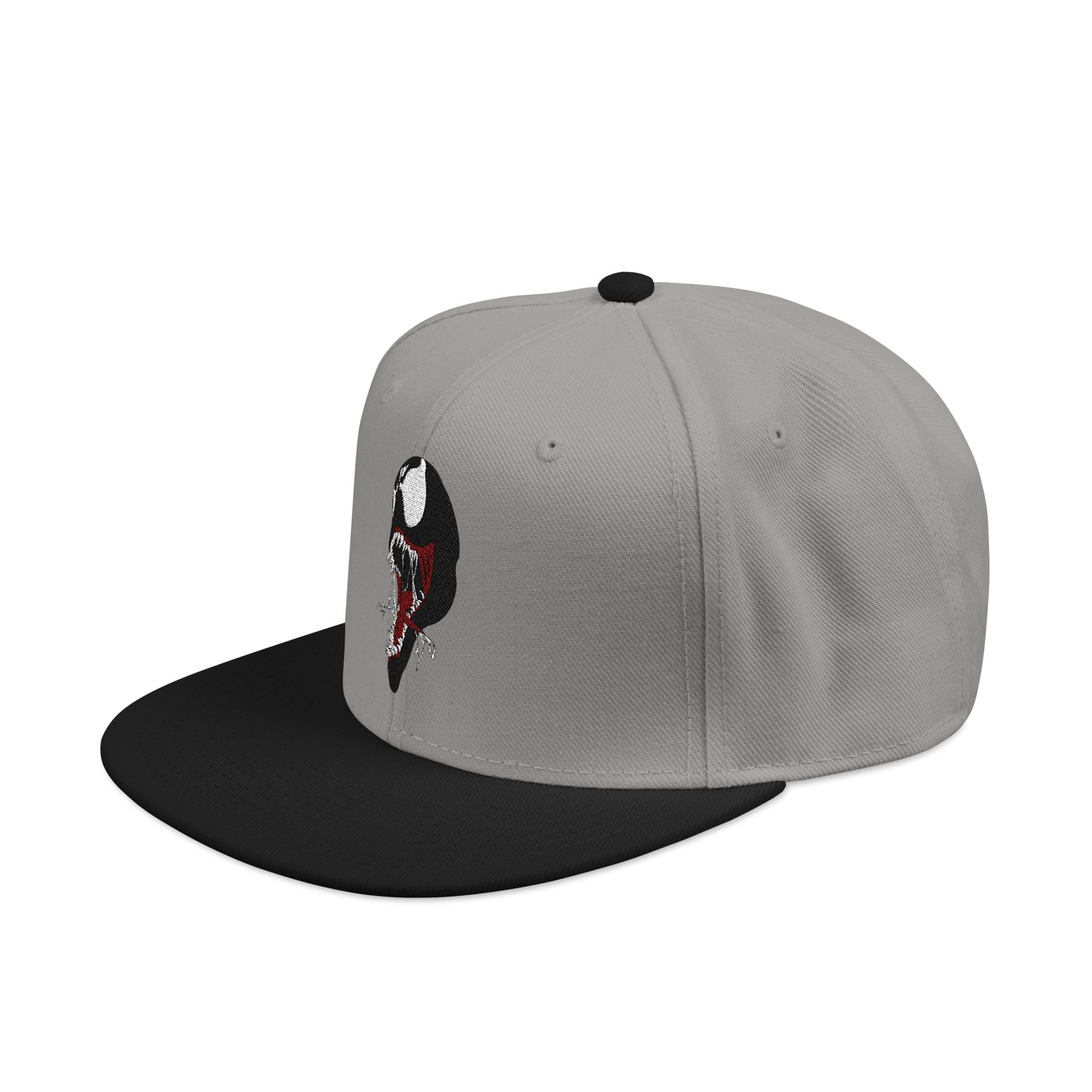 Embroidered Skull & Roses Snapback Hat — Gothic Streetwear Cap
