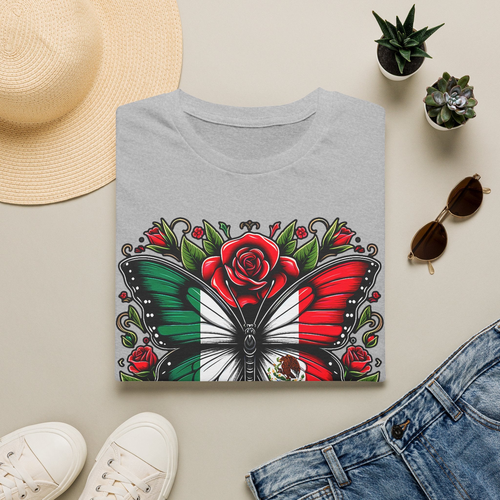 Mexican Flag Butterfly T-Shirt — Rose & Eagle Graphic Tee