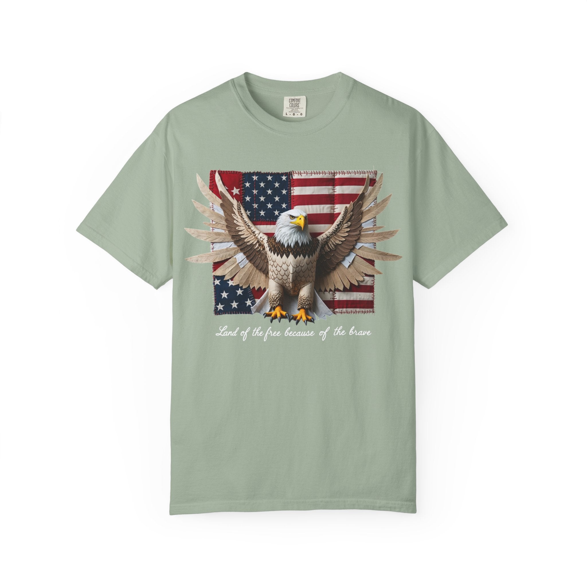 American Eagle Flag T-Shirt – Patriotic Bald Eagle Graphic Tee