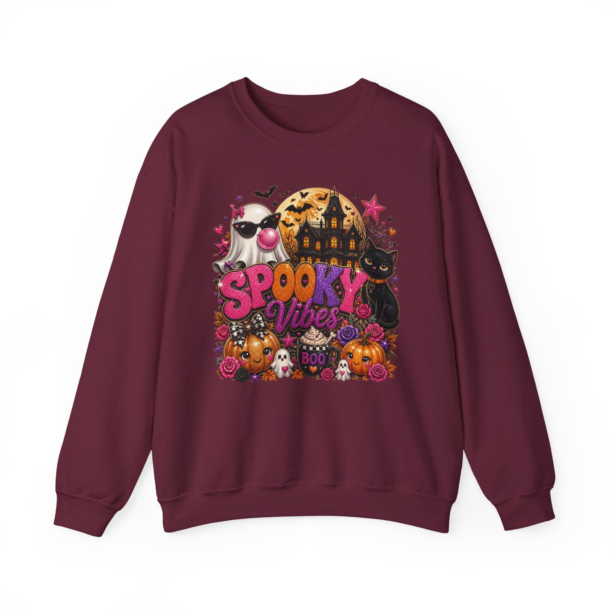 Sweatshirt — "Spooky Vibes" Halloween Graphic Crewneck