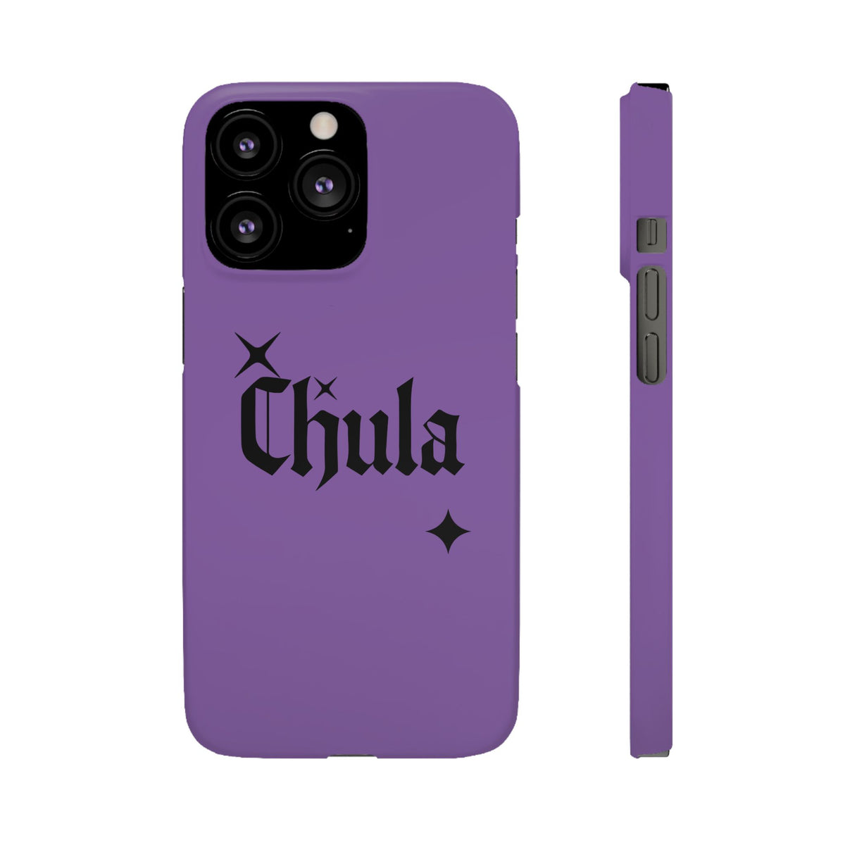 Chula Gothic Script Phone Case | Purple Snap Case