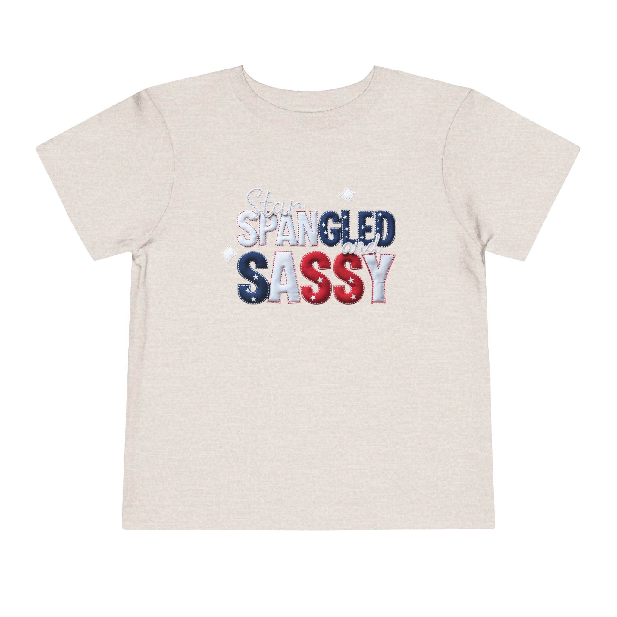 Toddler Tee - "Stay Spangled Sassy" Patriotic Bow 4th of July Shirt