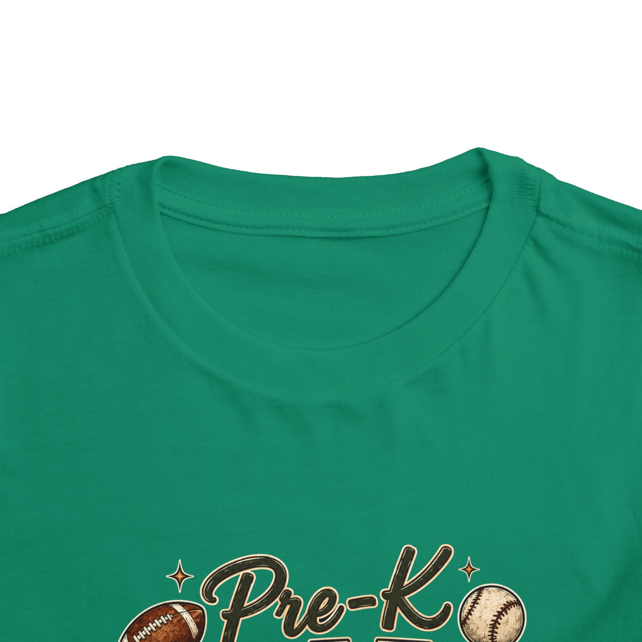 Pre-K Grade Toddler Tee — Back to School Sports Design