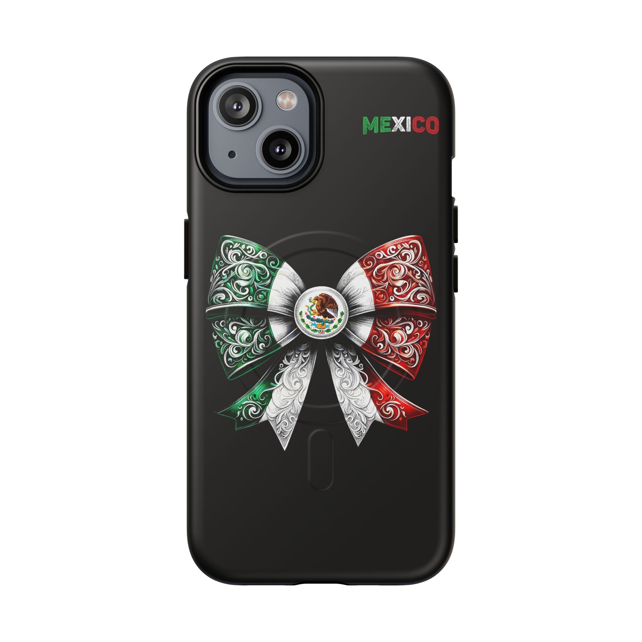 Mexican Flag Bow Tough Magnetic Phone Case — Patriotic Mexico iPhone Cover