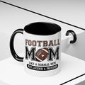 Football Mom Accent Coffee Mug — Proud Mom Black-Trim 11/15oz