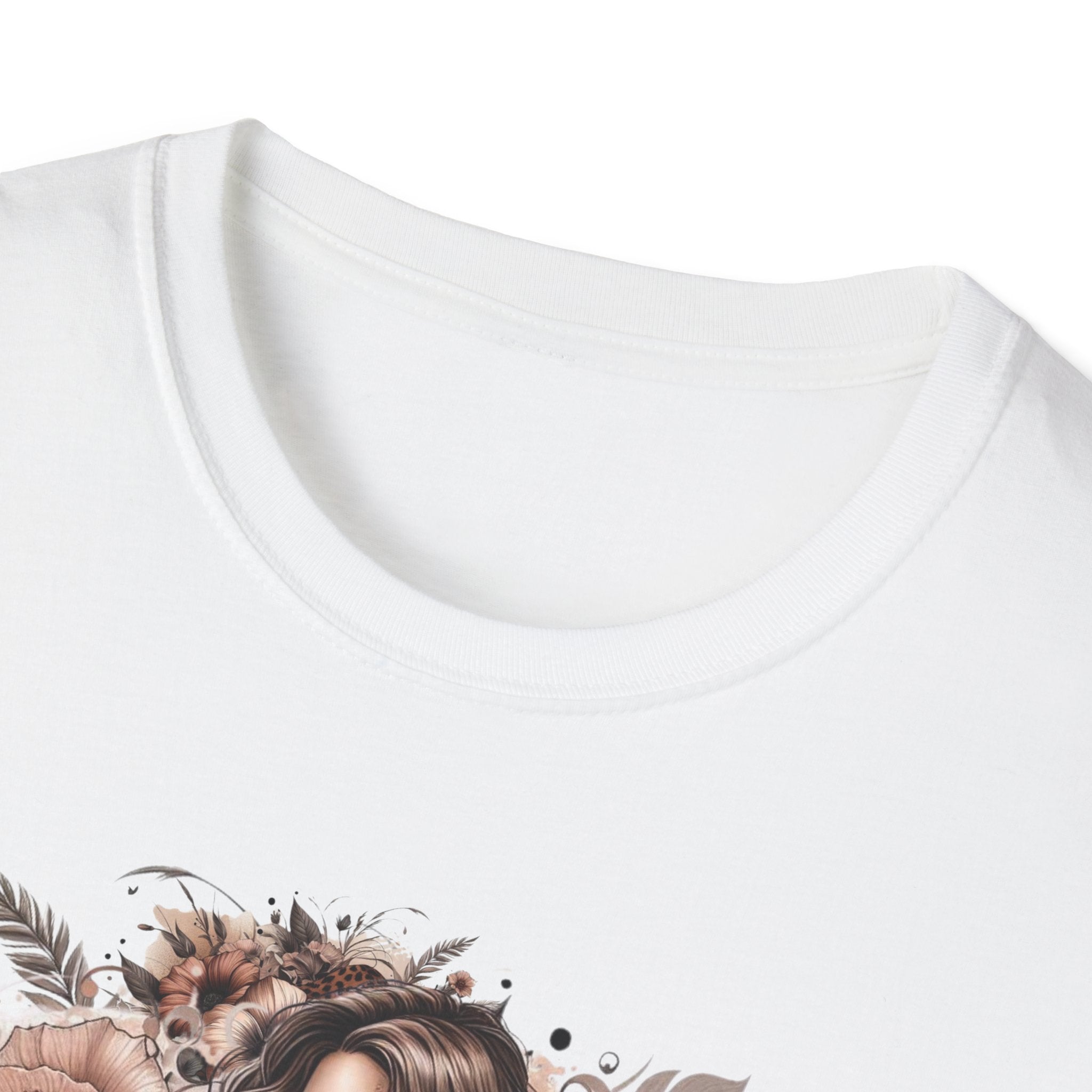 Graphic T-Shirt - 'Stay Humble' Floral Girl Vintage Coffee Tee