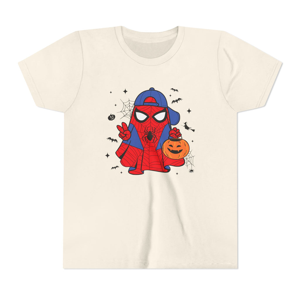 Kids Halloween Spider Superhero Tee – Cute Trick-or-Treat Pumpkin Design