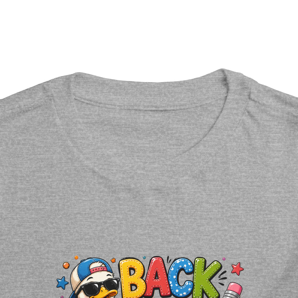 Back to School Toddler Tee — Cute Penguin School Bus Design