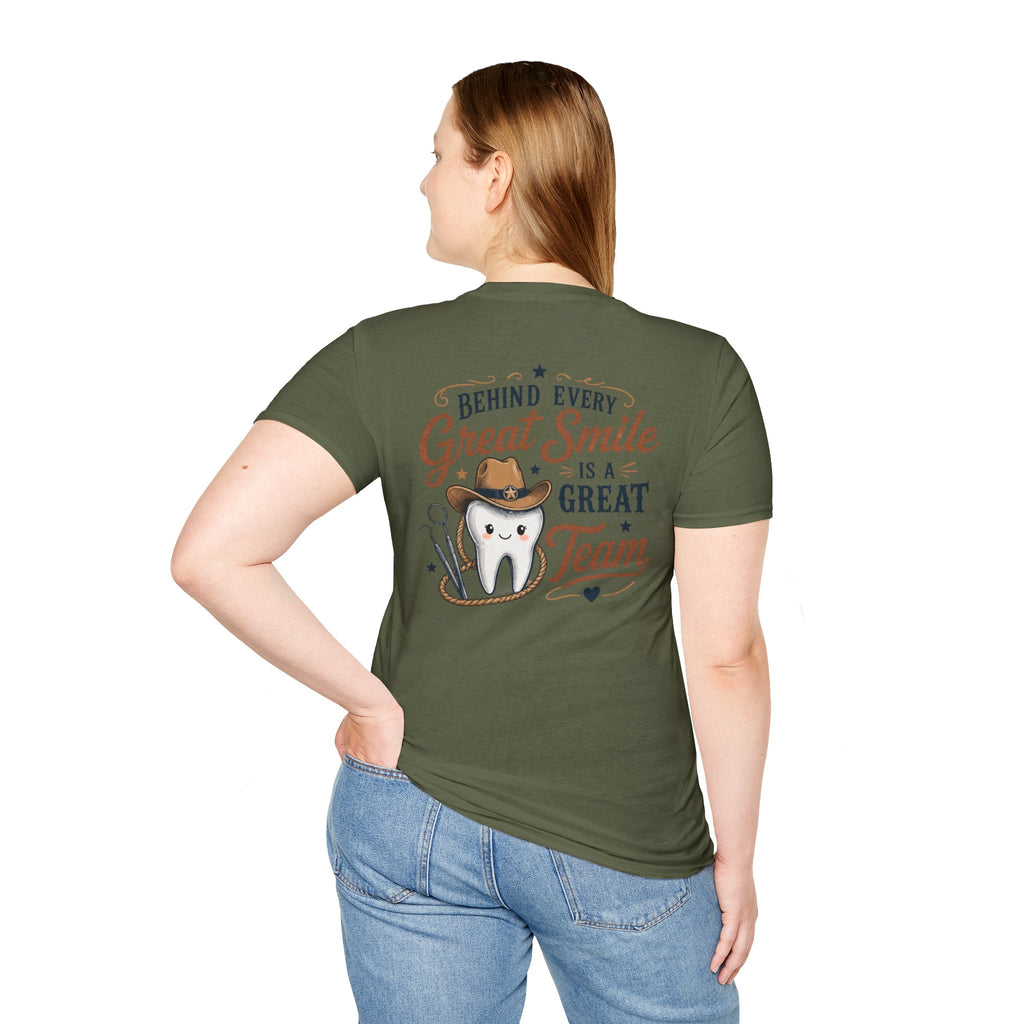 Cowboy Tooth Tee — Cute Western Dental Graphic T-Shirt